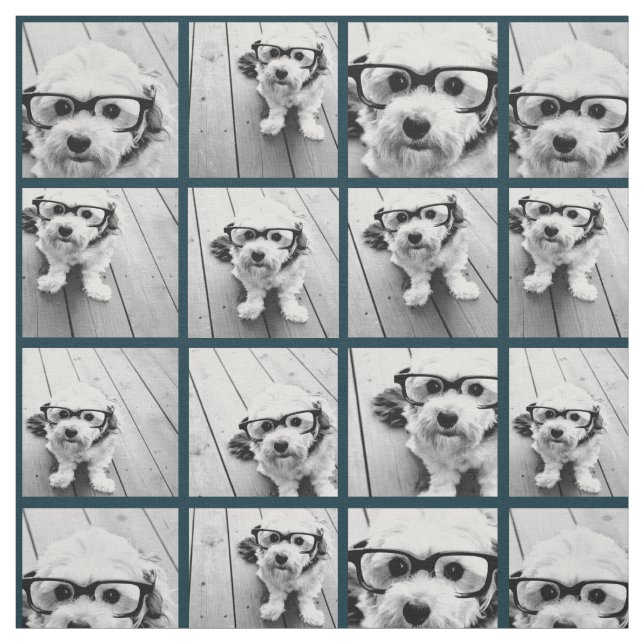 Tissu Utilisez vos 9 photos préférées - Fond (Échantillon)