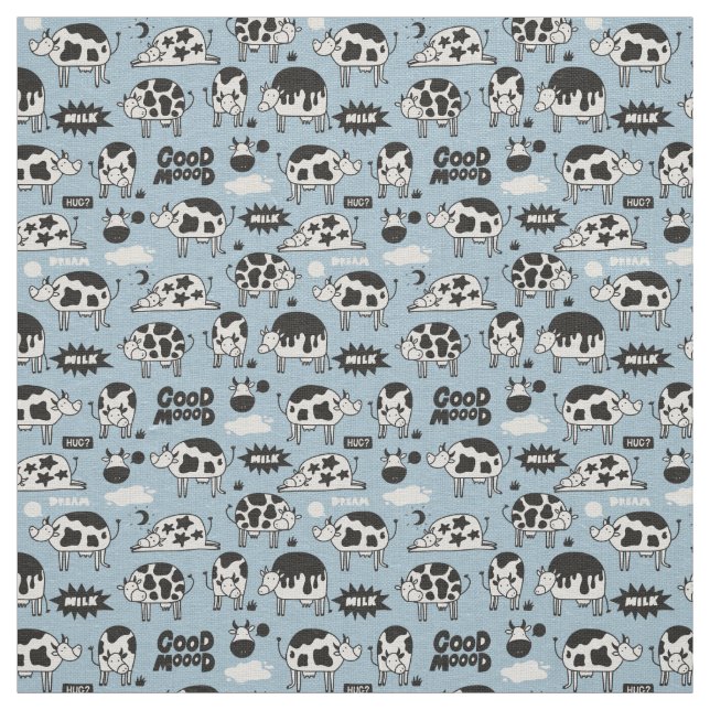 Tissu Vache et lait (Échantillon)