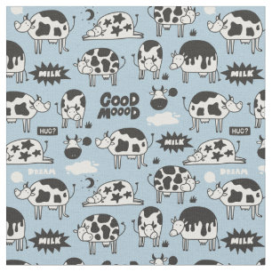 Tissu Vache et lait
