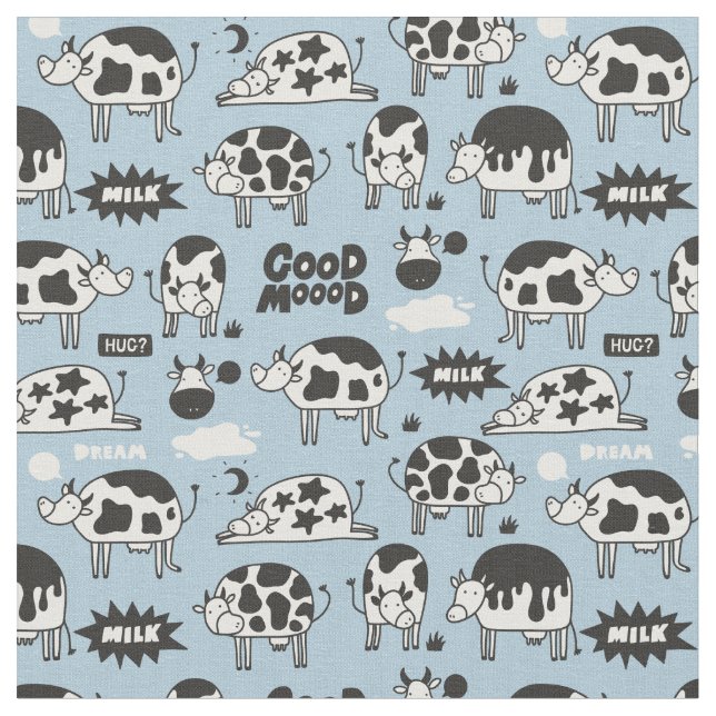 Tissu Vache et lait (Fermer)
