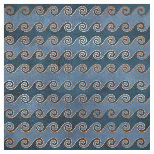 Tissu Vagues Abstraites en bleu