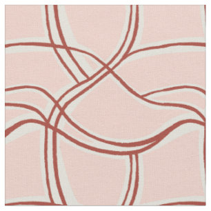 Tissu Vagues apaisantes rose tropical poussiéreux