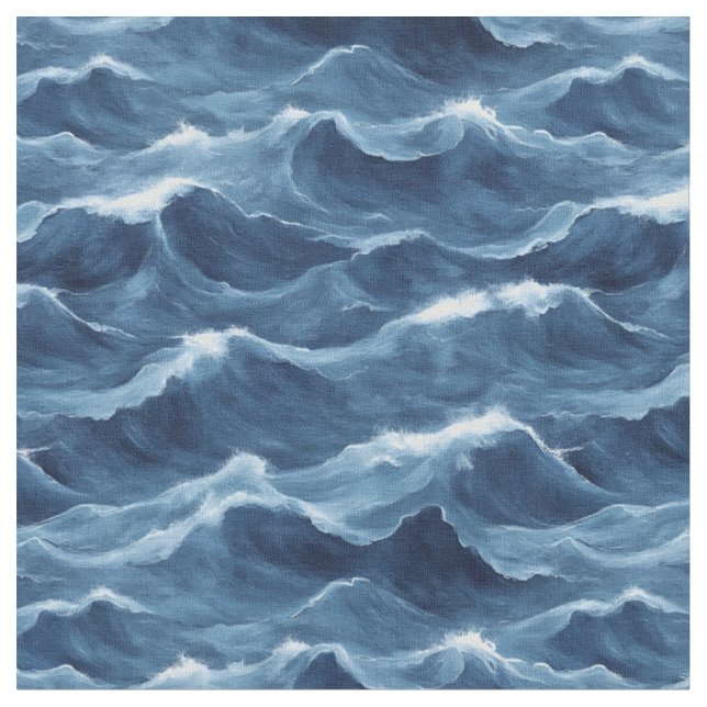 Tissu Vagues de crashage bleu (Fermer)