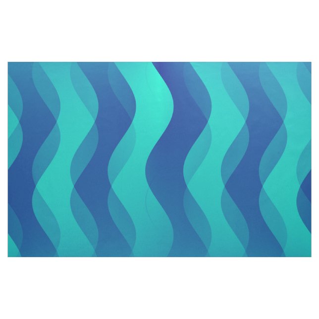 Tissu Vagues douces bleu cyan + vos idées (Yard)