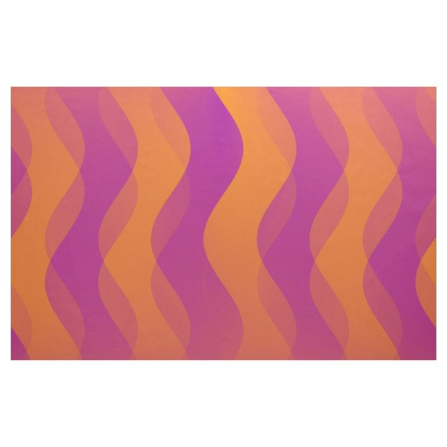 Tissu Vagues douces orange magenta + vos idées (Yard)
