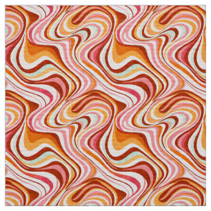 Tissu Vagues rétro super - Tourbillons psychédéliques ch