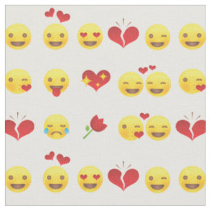 Tissu Valentine Emojis
