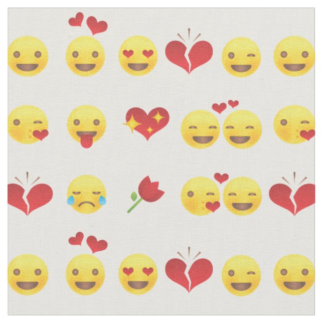 Tissu Valentine Emojis (Fermer)