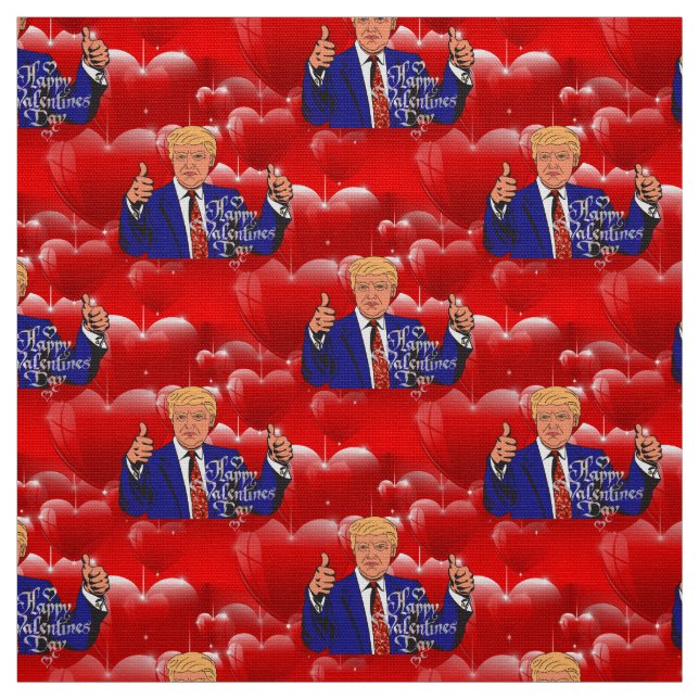 Tissu valentines day donald trump fabric (Échantillon)