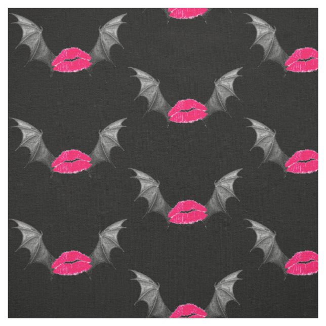Tissu Vampire Kiss Demon Wing Goth Art (Échantillon)