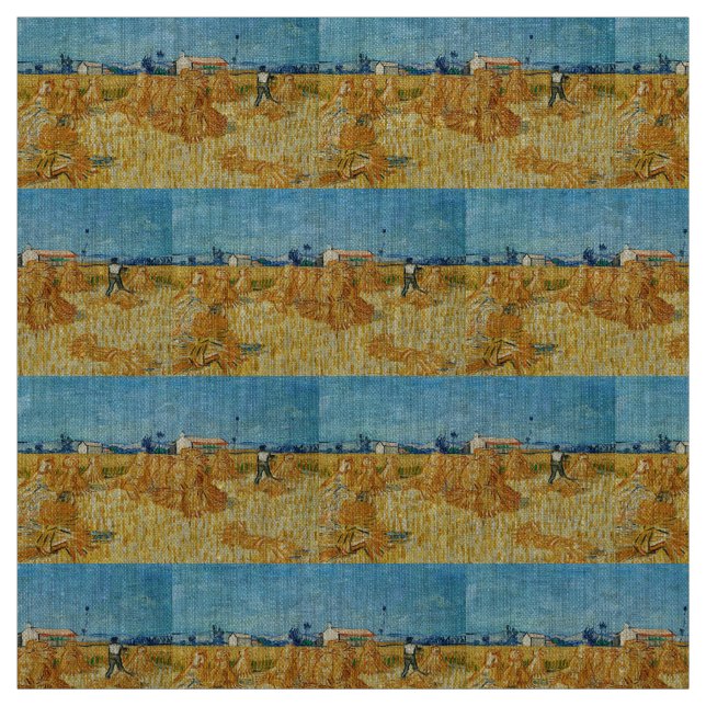 Tissu Van Gogh ; Récolte en Provence (Échantillon)