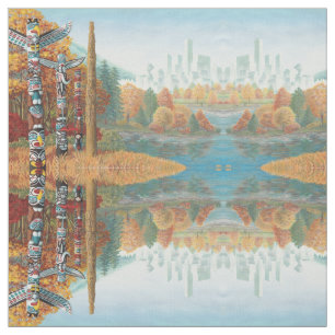 Tissu Vancouver Art Fabric Vancouver Totem Art Fabric
