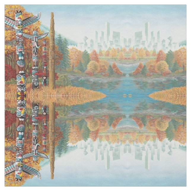 Tissu Vancouver Art Fabric Vancouver Totem Art Fabric (Échantillon)