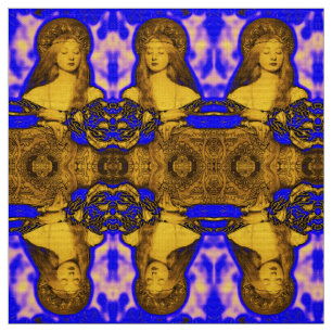 TISSU VANITÉ FEMME BEAUTÉ-MODE / FRACTAUX BLEU OR