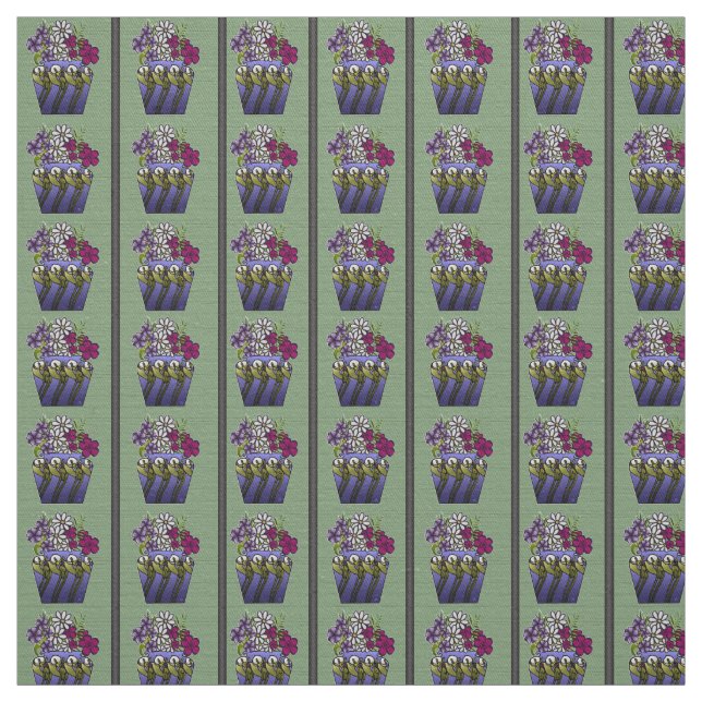 Tissu Vase Craftsman Lily 58" Coton Twill  (Échantillon)