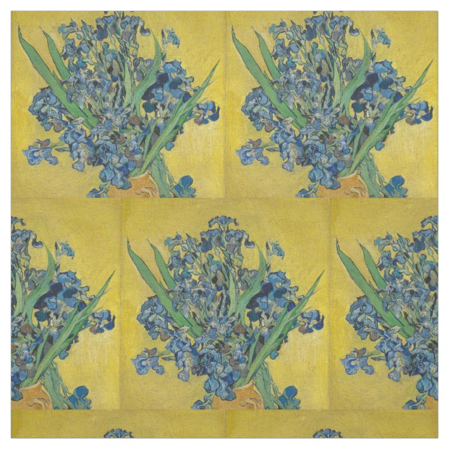 Tissu Vase Van Gogh avec Iris Classic Impressionnisme (Échantillon)