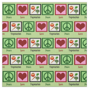 Tissu Végétarien d'amour de paix
