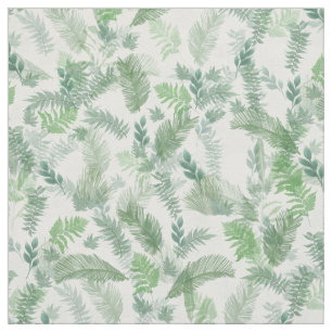 Tissu Végétation tropicale moderne Vieux feuillage vert
