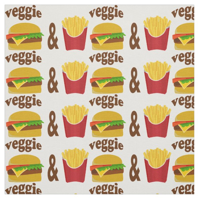 Tissu Veggie Burger et Fries (Échantillon)