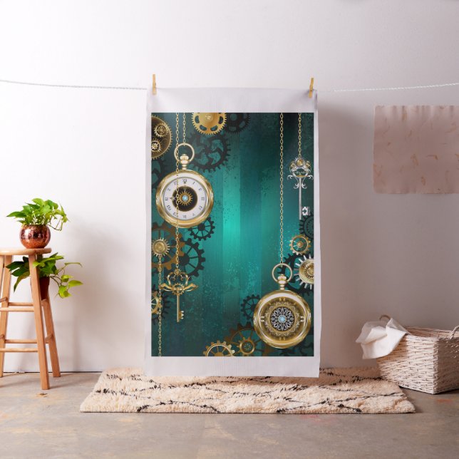 Tissu Veille bijoux Steampunk sur un Arrière - plan vert (In Situ)