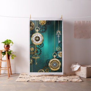 Tissu Veille bijoux Steampunk sur un Arrière - plan vert