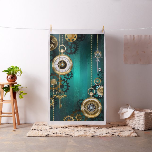 Tissu Veille bijoux Steampunk sur un Arrière - plan vert (In Situ)