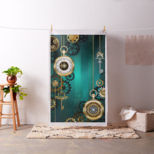 Tissu Veille bijoux Steampunk sur un Arrière - plan vert