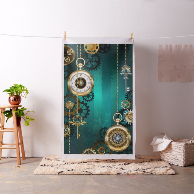 Tissu Veille bijoux Steampunk sur un Arrière - plan vert (In Situ)