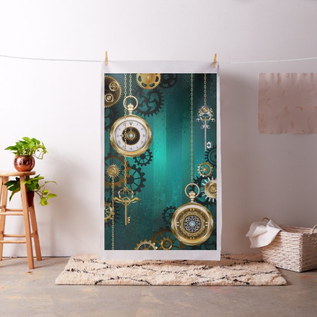 Tissu Veille bijoux Steampunk sur un Arrière - plan vert (In Situ)