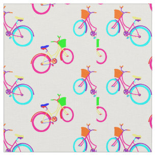 Tissu vélo arc-en-ciel blanc coloré
