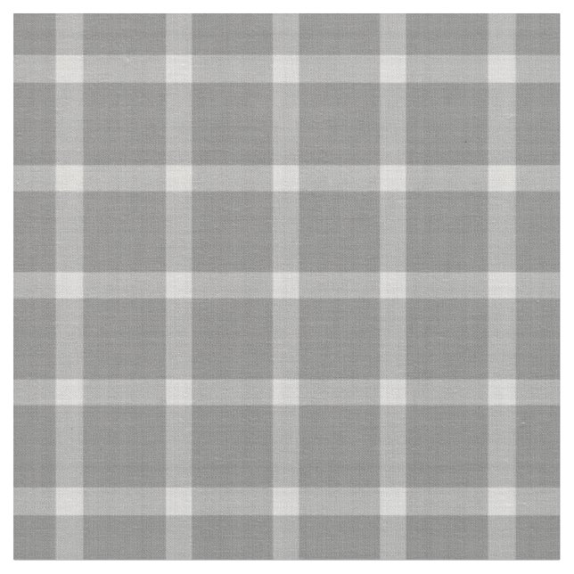 Tissu Vérifications en Charbon et Blanc Gras (Fermer)