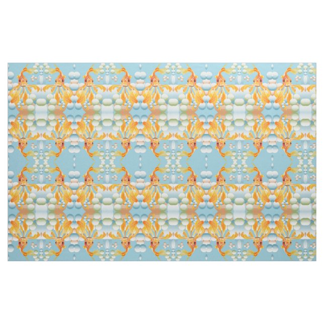 Tissu Vermillion Oiseaux Dans L'Eau Bubble Pastel (Fat Quarter)