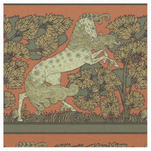 Tissu Verneuil Art Nouveau Cheval : Équestre Vintage