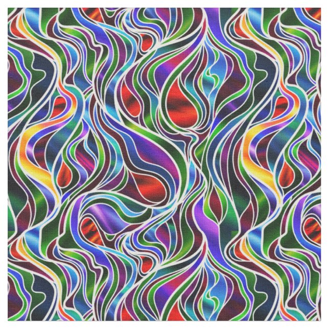 Tissu Verre Abstrait à tôle psychédélique (Fermer)