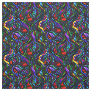 Tissu Verre Abstrait à tôle psychédélique