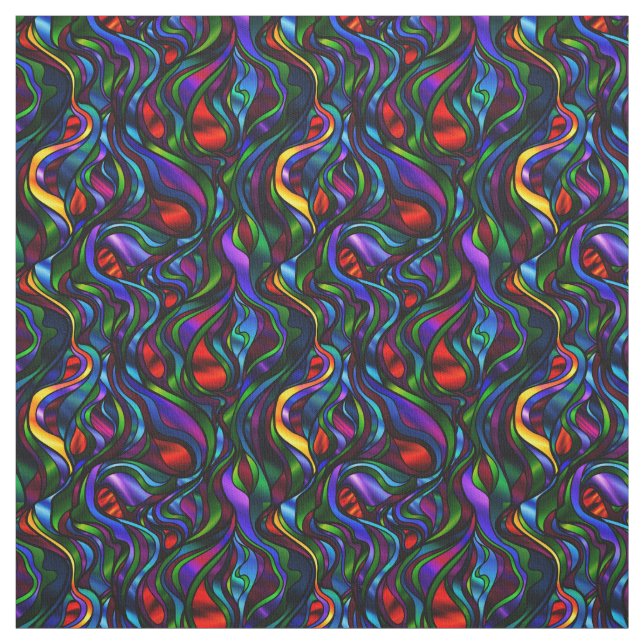 Tissu Verre Abstrait à tôle psychédélique (Échantillon)
