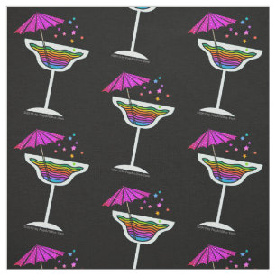 TISSU - VERRE de MARGARITA avec le parapluie de