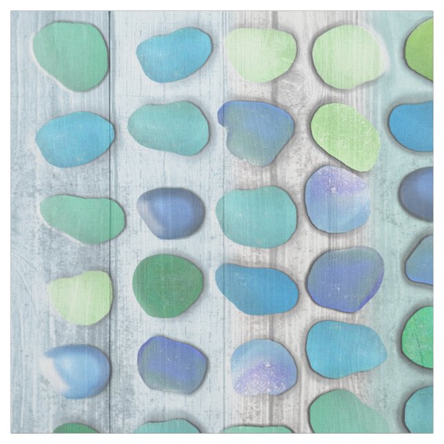 Tissu Verre de mer sur le bois d'oeuvre (Échantillon)