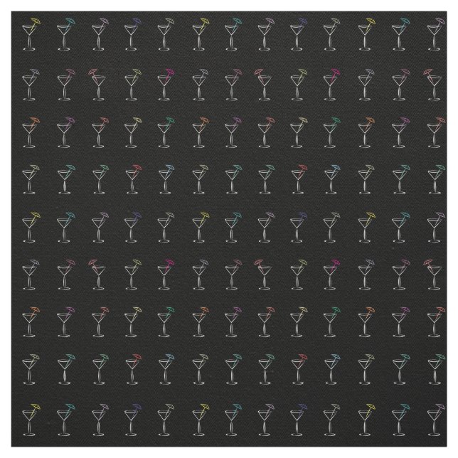 Tissu Verres au néon frais impressionnants de Martini (Échantillon)