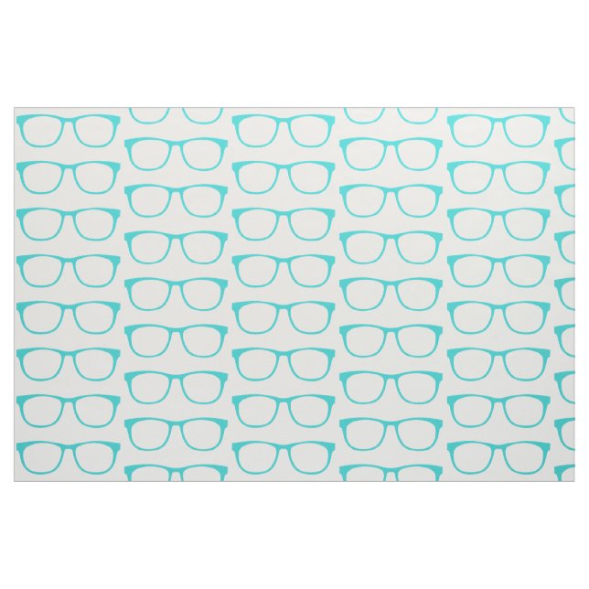 Tissu Verres Geeks Aqua Hipster (Fat Quarter)