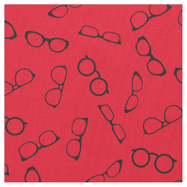 Tissu Verres Optométriste Opticien Mignons Rouge (Fermer)