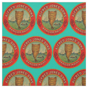 Tissu vers 1900 Alfred Jones Sons Finnan Haddie étiquett