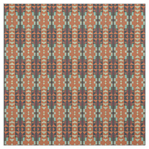 Tissu Vert Aqua Turquoise Rouge Orange Brown