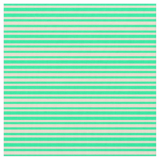 Tissu Vert & Beige Grandes/Lignes Motif (Fermer)