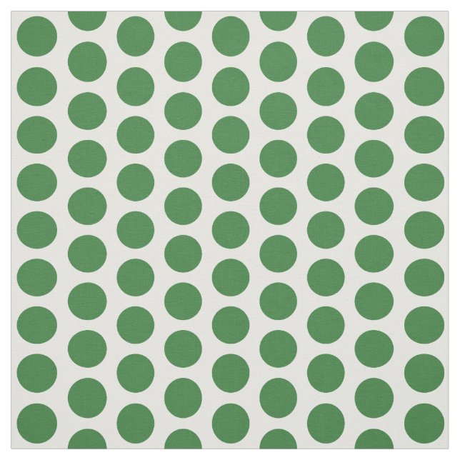 Tissu vert blanc mini Pois (Échantillon)