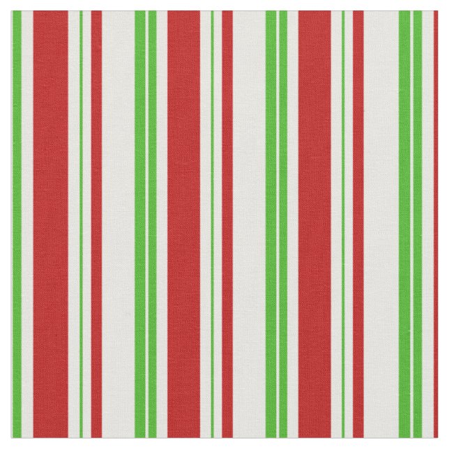 Tissu Vert, Blanc, Rouge Lignes Thématiques de Noël de c (Fermer)