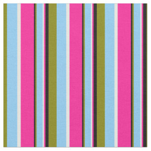 Tissu Vert, bleu ciel clair, blanc, rose profond et noir