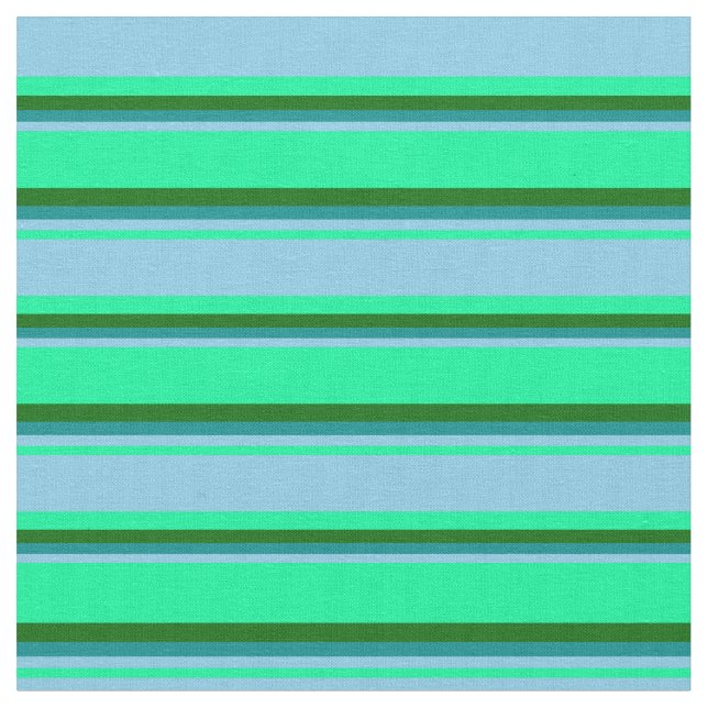Tissu Vert, bleu ciel, cyan foncé et vert foncé (Fermer)
