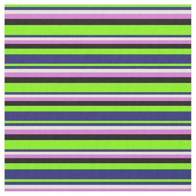Tissu Vert, bleu nuit, beige, orchidée et noir (Fermer)