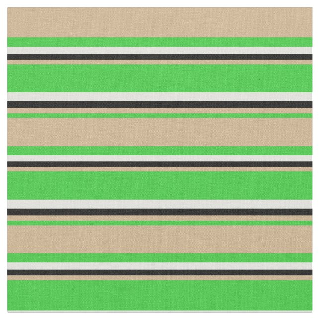 Tissu Vert chaux, bronzette, noir et jaune clair (Fermer)
